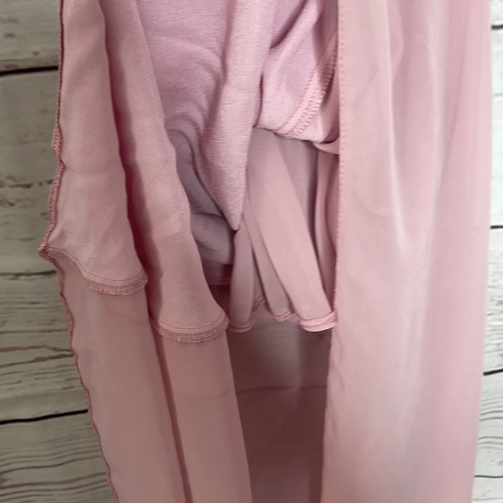 NWT Topshop Asymmetrical Frill Maxi Slip Dress Dress Sz 10! - Picture 15 of 15